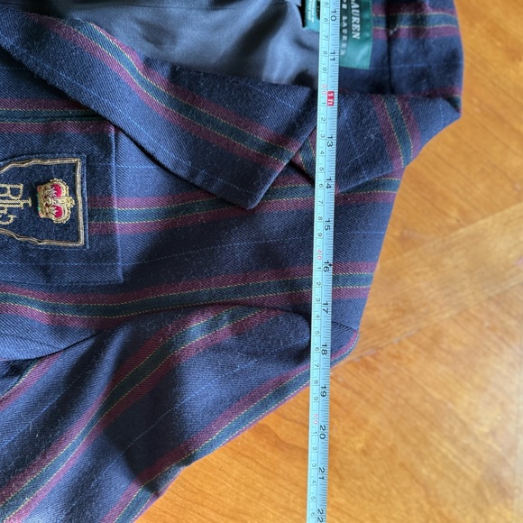 Vintage HTF 100% Wool Ralph Lauren Embroidered Blazer - Picture 16 of 16